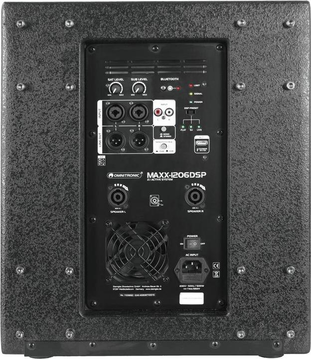 Actual product image Omnitronic MAXX-1206DSP 2.1 active system