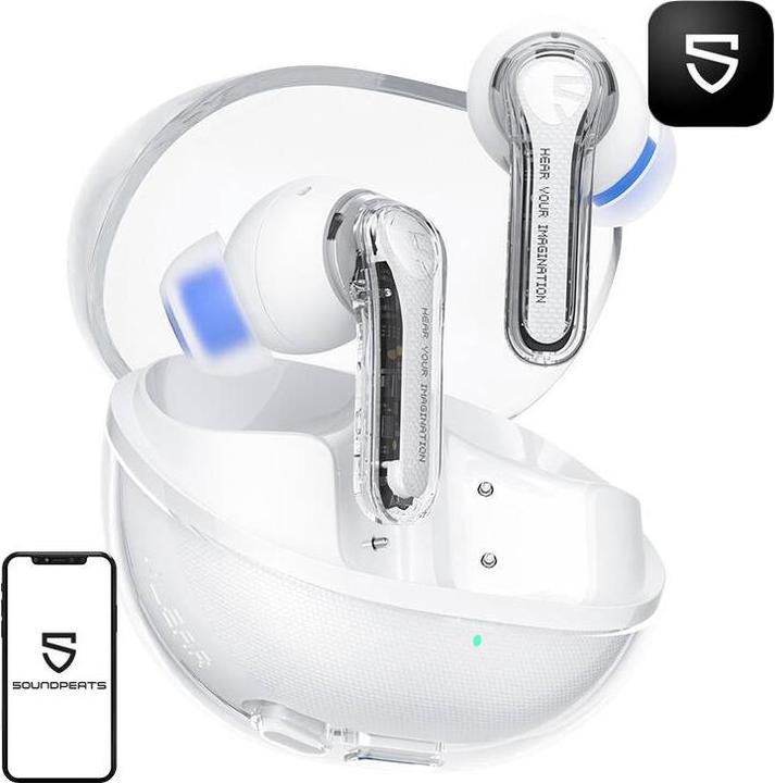 Image du produit Soundpeats Écouteurs sans fil Clear blanc (20 h, Sans fil)