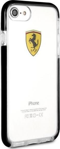 Actual product image Ferrari hard case FEGLHCP7BK iPhone 7/8 SE2020 shockproof transparent black (Apple iPhone 7)