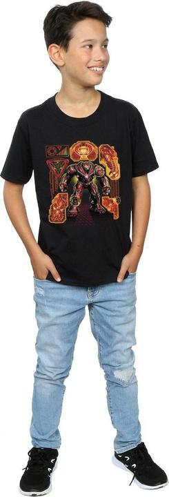 Actual product image Boys Avengers Infinity War Hulkbuster Blueprint T-Shirt (152, 158)