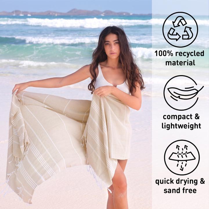 Actual product image Fit-Flip Hamamtuch Baumwolle Recycelt 100x200cm (200 x 100 cm)