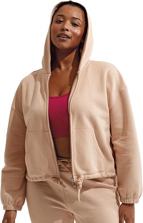 Actual product image Tri Dri Womens/Ladies Recycled Cropped Oversized Full Zip Hoodie (L, XL)