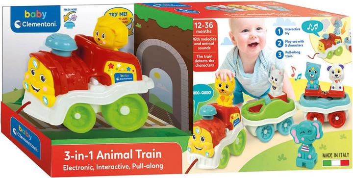 Actual product image Clementoni Baby Animal Train Interactive 3in1