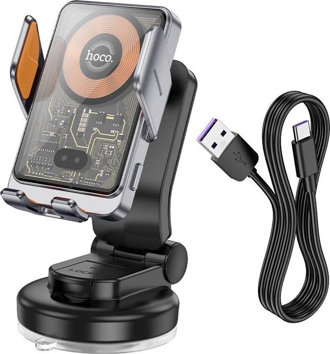 Actual product image Hoco Wireless Car Charger HW8, 15W, 1.67A, black