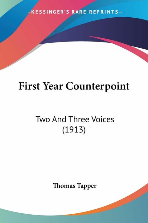Immagine prodotto First Year Counterpoint (Inglese, Thomas Tapper, 2009)