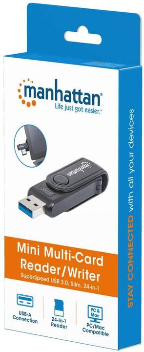 Productafbeelding Manhattan Mini Multi-Card lezer-schrijver (USB 3.0)