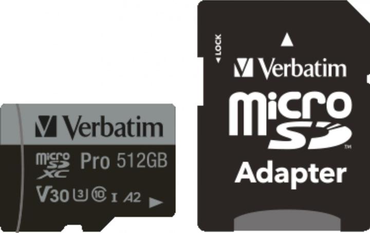 Image du produit Verbatim Pro (512 Go, microSDXC, U3, UHS-I)