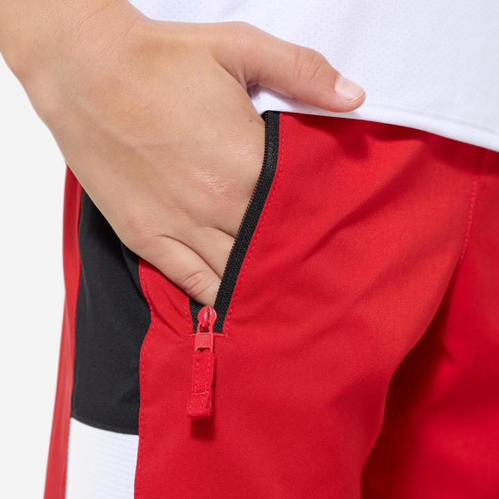 Produktbild Decathlon Shorts Sporthose Kinder atmungsaktiv - rot/weiss (14, 15, 16)