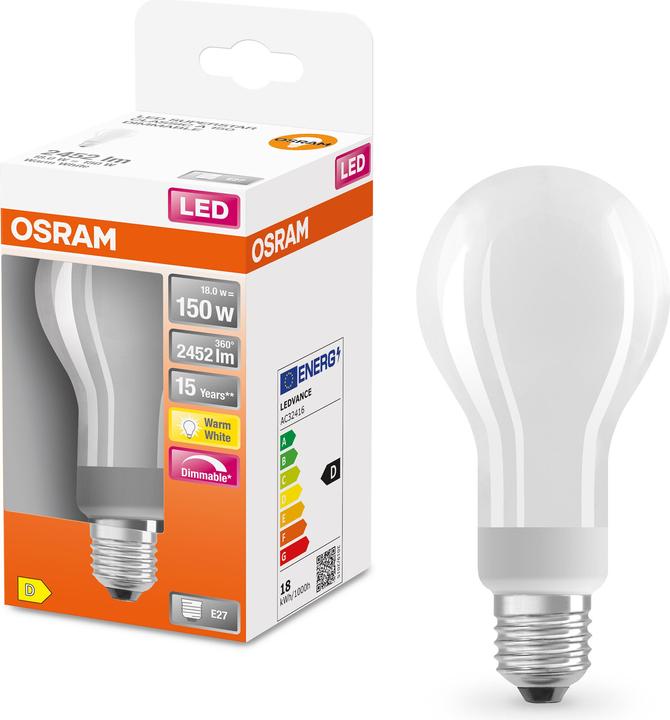 Produktbild Osram Led Superstar Classic A (E27, 18 W, 2452 lm, 1 x, D)