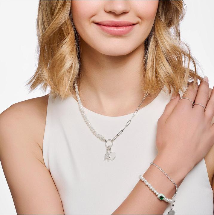 Immagine prodotto Thomas Sabo Ciondolo Lettera R con pietre bianche Argento (Argento 925)