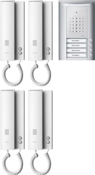 Immagine prodotto Schneider Electric Set di citofoni per 4 famiglie bianco (Cablato)