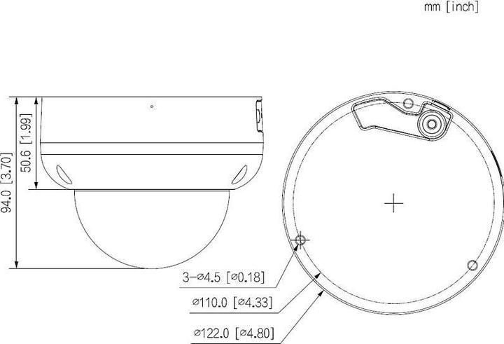Actual product image Dahua CCTV 8MP General Vandal-proof Dome Camera Network CAMERA, DH-IPC-HDBW3841RP-ZS-27135-S2 (3840 x 2160 pixels)