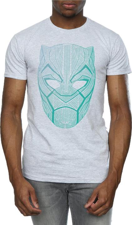 Image du produit Mens Black Panther Tribal Mask T-Shirt (S)