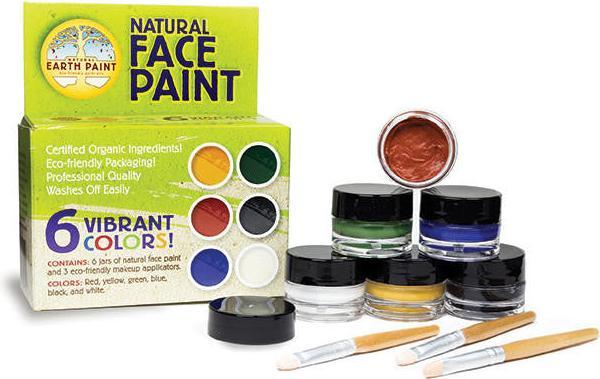 Actual product image Natural Earth Paint Kinderfarbe auf Wasserbasis (Yellow, Orange, Green, Red, Blue, Brown, 1000 ml)