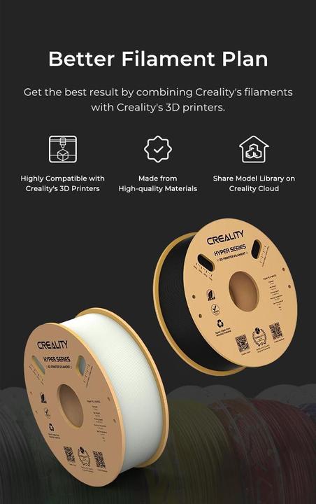 Actual product image Creality Hyper PLA (PLA, 1.75 mm, 1000 g, Blue)