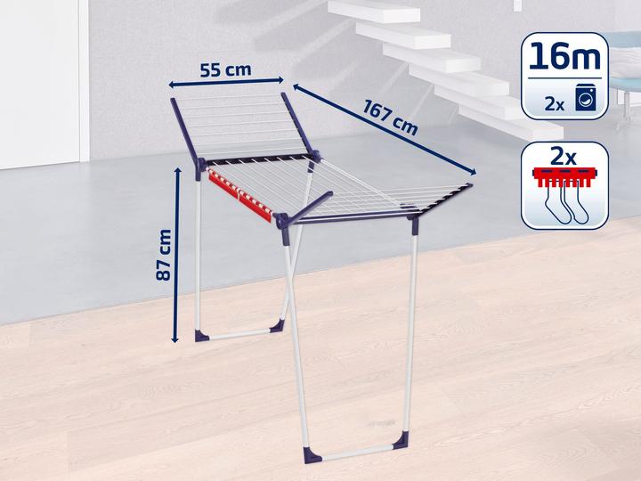 Immagine prodotto Leifheit Asciugatrice a piedistallo Pegasus 160 Solid Slim (16 m)