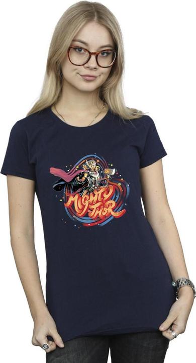 Actual product image Womens/Ladies Thor Love And Thunder Mighty Thor Swirl Cotton T-Shirt (XL)