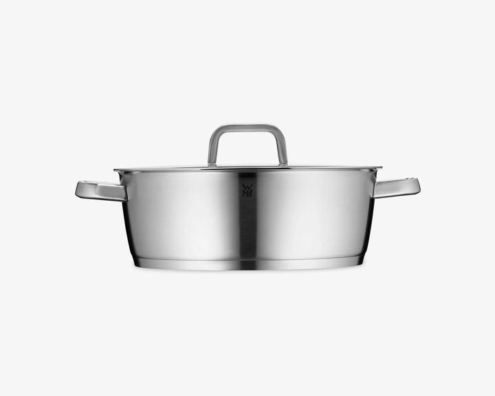 Produktbild WMF Bräter mit Dampfgareinsatz stahlgrau (28 cm, Bräter + Schmortopf, Edelstahl)