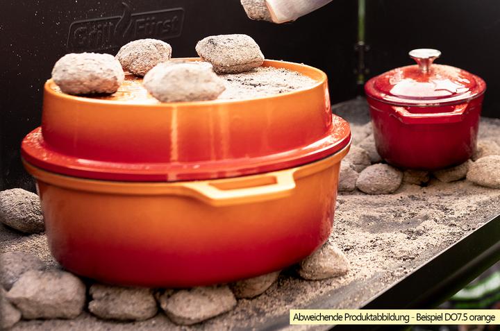 Actual product image Grillfürst Dutch Oven without feet - enamelled - DO12 - red