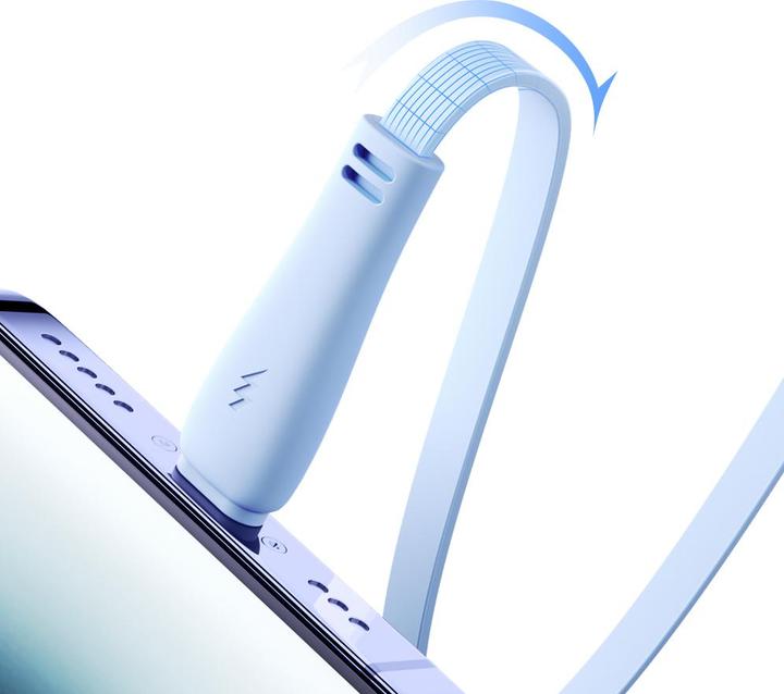 Actual product image Joyroom S-A40 Colorful Series 3in1 retractable cable USB-A to USB-C / Lightning / microUSB 1m - blue (1 m)
