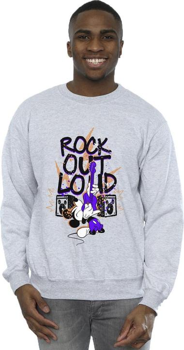 Actual product image Disney Mens Mickey Mouse Rock Out Loud Sweatshirt (XXL)