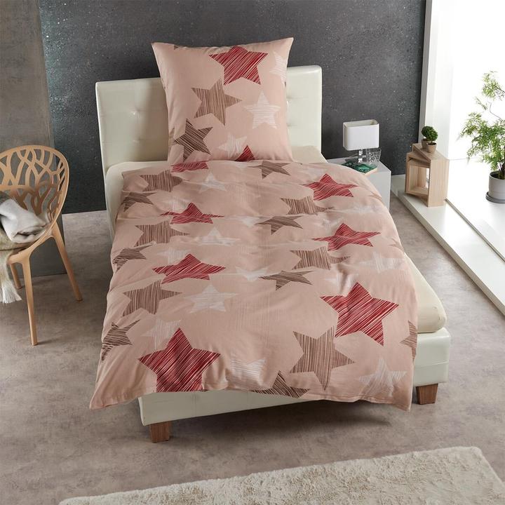Produktbild Traumschlaf Sterne beige (Bettwäsche Set, 160x210 cm + 65x100 cm)