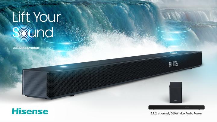 Immagine prodotto Hisense AX3120G altoparlante soundbar Nero 3.1.2 canali 360 W (360 W, 3.1.2 Canale)