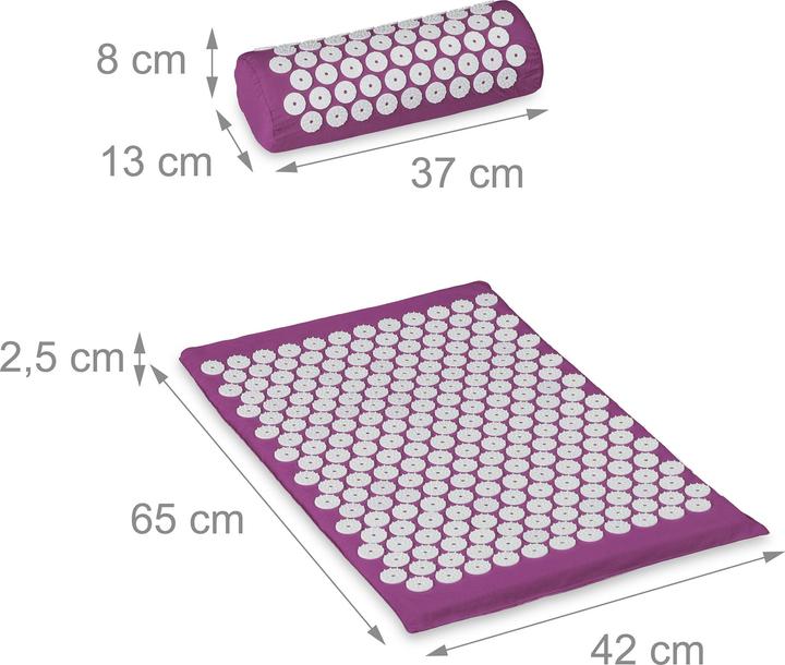 Actual product image Relaxdays Acupressure mat set