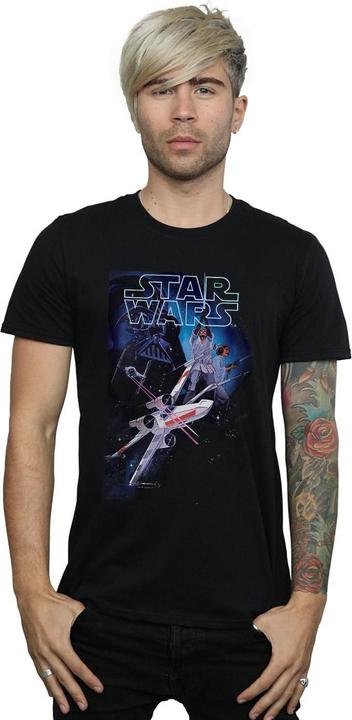 Actual product image Star Wars Mens Flying Model Rocket T-Shirt (3XL)