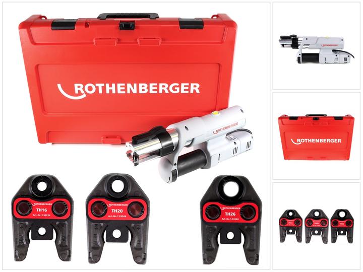 Produktbild Rothenberger ROMAX AC ECO Set TH 230 V Pressmaschine Typ C für Netzbetrieb im Transportkoffer + 3 x (590 mm)