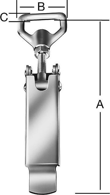 Actual product image Adjustable crate lock without clamp galvanised blue (Crate locks, 1 pcs.)