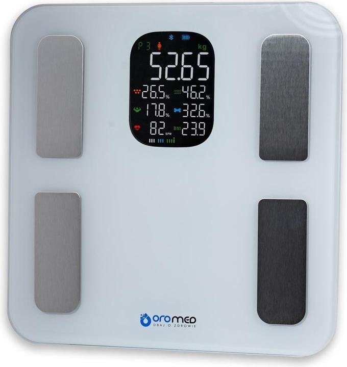 Image du produit Oromed Waga łazienkowa ORO BLUETOOTH SMART WHITE (180 kg)