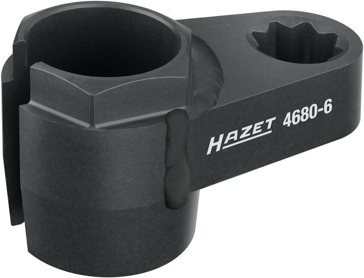 Produktbild HAZET Abgassonden Einsatz 4680-6 ∙ Doppel-Vierkant12,5 mm (1/2 Zoll) ∙ Aussen Sechskant Profil ∙ 24 …
