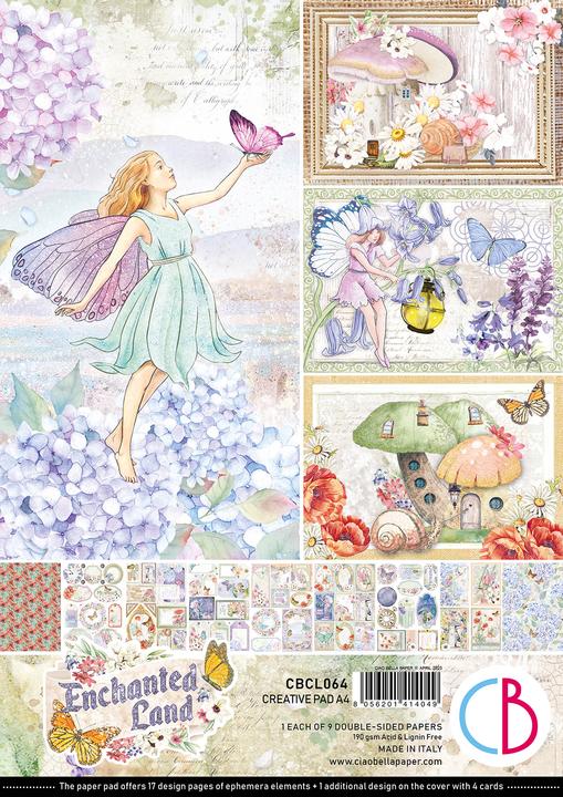 Actual product image Ciao Bella Enchanted Land" paper set, 9 sheets, A4 (9 pcs.)