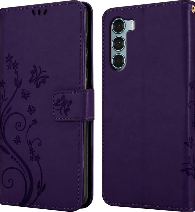 Immagine prodotto Cadorabo Custodia Flower Book (Motorola Moto G200 5G)