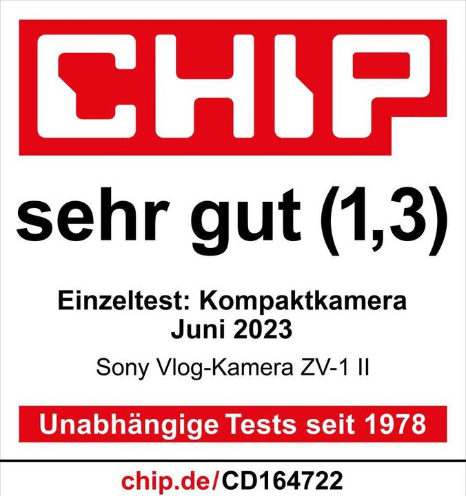 Image du produit Sony ZV-1 II (18 - 50 mm, 20.10 Mpx, 1")