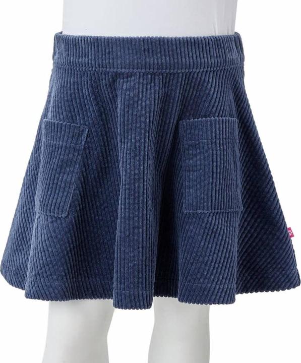 Image du produit VidaXL Jupe enfant avec poches Velours côtelé Bleu marine 128,Matière : 100 (128)
