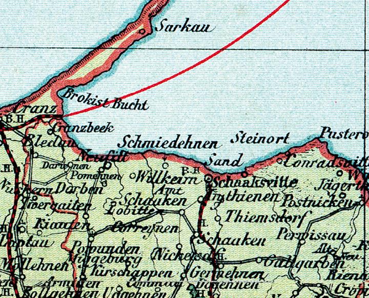 Immagine prodotto Carta storica: Provincia della Prussia orientale intorno al 1910 (Plano)