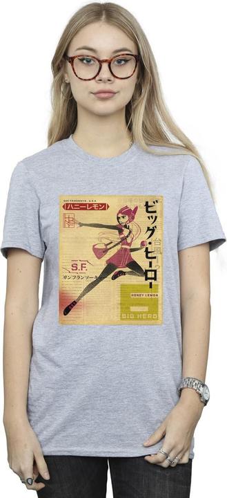 Produktbild Disney Big Hero 6 Baymax Honey Lemon Newspaper TShirt (M)