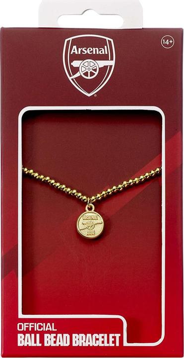 Actual product image Arsenal FC Gold Painted Beaded Bracelet (100% synthetic material)