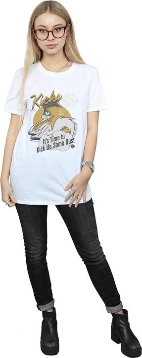 Actual product image Looney Tunes Womens/Ladies Road Runner Kicks Cotton Boyfriend T-Shirt (XXL)