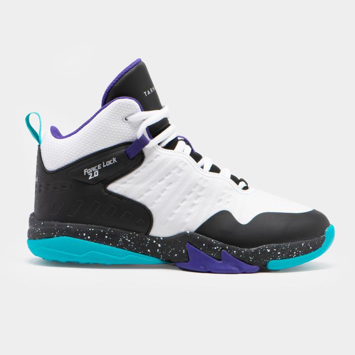 Immagine prodotto Tarmak Scarpe da basket intermedie da bambino SS500H - Bianco/Nero/Viola (35)