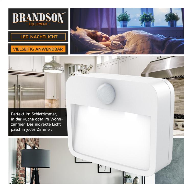 Actual product image Brandson LED night light, night lamp, motion detector, brightness sensor, night lamp