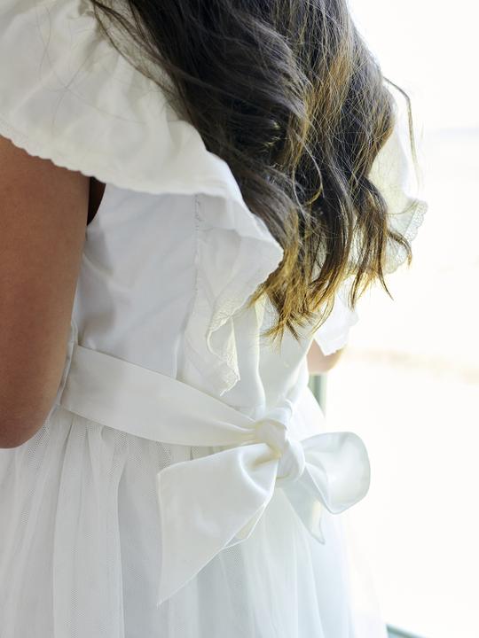 Image du produit Vertbaudet Robe de fête fille à volants, mousseline & tulle (92)