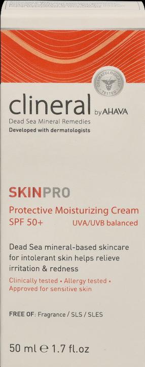 Actual product image Ahava CLINERAL Protective Moisturizing Cream SPF50 (Sun cream face, SPF 50, 50 ml, 50 g)