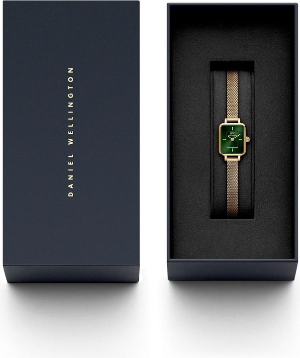 Immagine prodotto Daniel Wellington Quadro Mini Evergold Oro Smeraldo (Orologio da polso analogico, 15.50 mm)