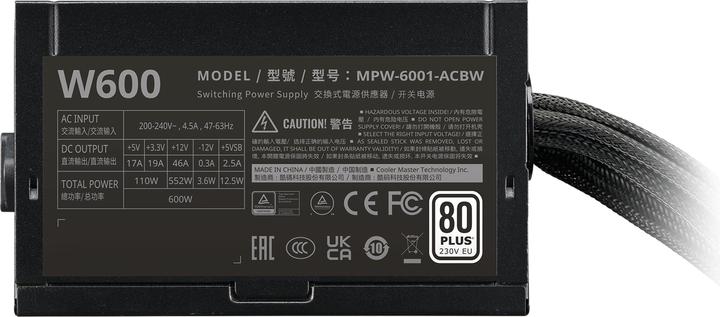 Actual product image Cooler Master Elite NEX 600W 230V (600 W)