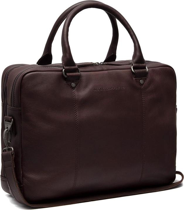 Image du produit The Vegan Cow Chesterfield Brand Leren Laptoptas Bruin Boston