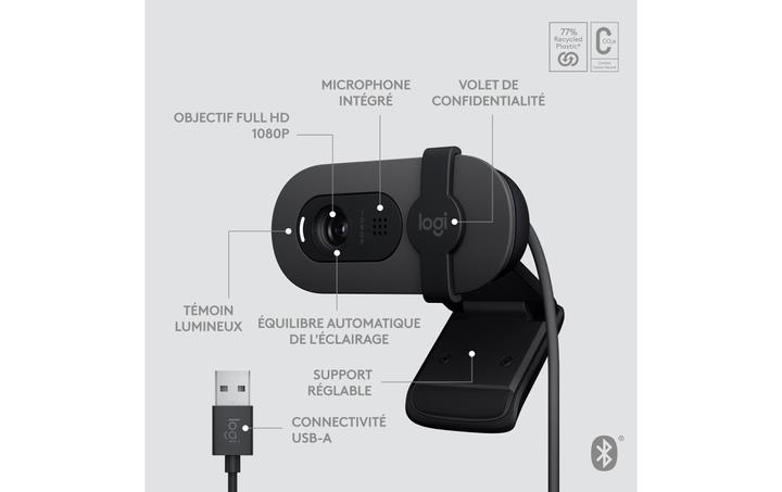 Produktbild Logitech Brio 105 Full HD 1080p Webcam - GRAPHITE - B2B (2 Mpx)