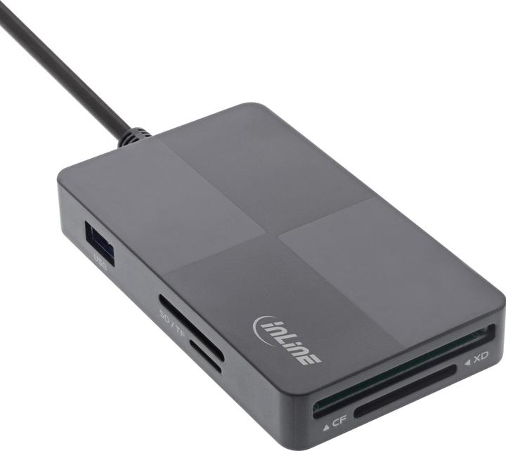 Produktbild InLine USB 3.2 Multi Cardreader Hub (USB-A, 3 Ports)